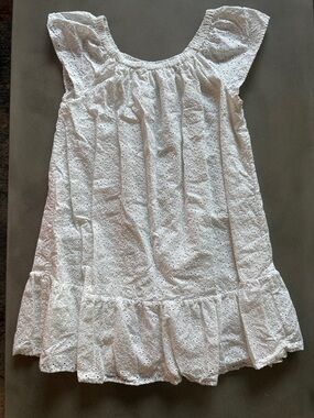 crown & ivy White Eyelet Ruffle Sundress